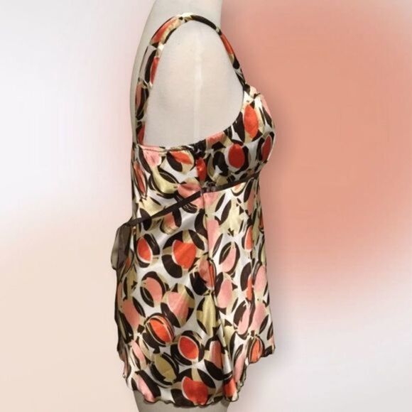 I.N. San Francisco Retro Print Top Pleated Bodice Med‎ - Picture 6 of 11